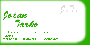 jolan tarko business card